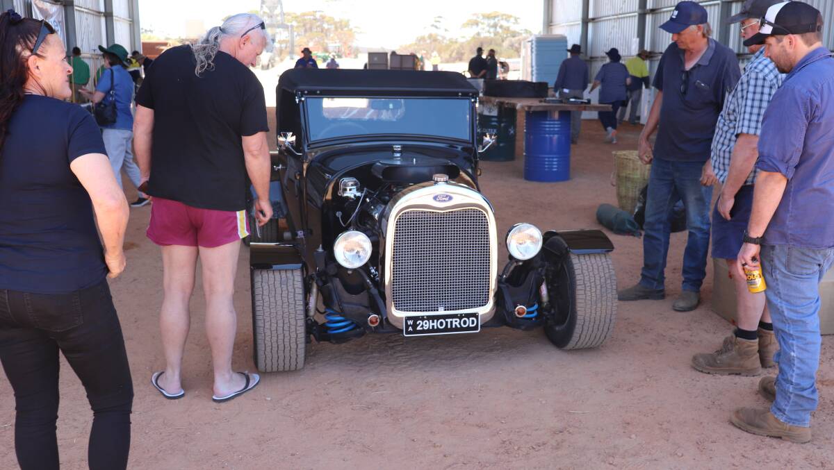 There was a lot of interest in the custom built 1929 Ford Roadster with a 350 Chevy engine on offer at the Nutrien Ag Solutions clearing sale at Lake Grace last week on behalf of Grant Oborne who was returning to New Zealand after selling the property. The hot rod was the midway item of the sale and sold to a Boyup Brook tractor collector for $32,500. About a third of the buyers at the sale came just to see what it went for and have a bid on the sundry items on offer.