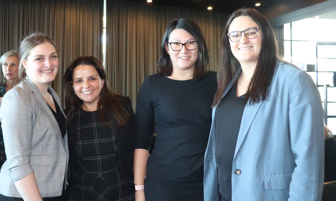 From Westpac Agribusiness were banking manager Georgia Wood (left), manager Priscila Rodrigues and assistant relationship manager Donna Neo, with ANZ Agribusiness manager Natalie Marchese.