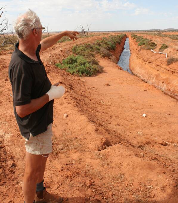  Gutha farmner Rod Madden explained how the drains are full of salt water all year round, even through this dry summer.
