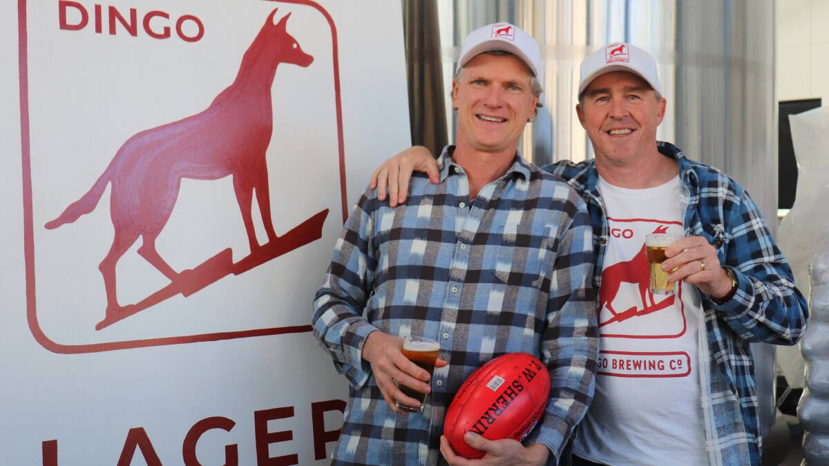 Mathew Walker (left) and Spinner Brennan started Dingo Brewing Company, alongside another mate, Mike Shields.