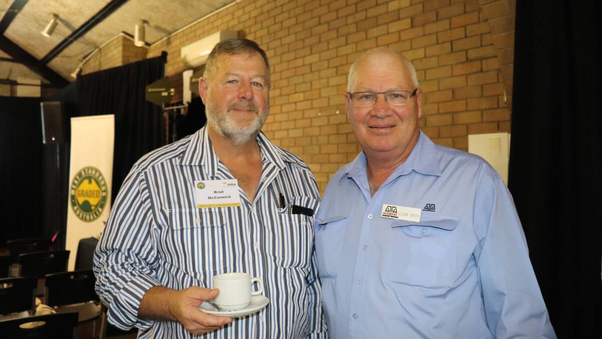 AgWA Consulting director Brad McCormick (left) and Aus-Meat and Aus-Qual auditor Glenn Smith.