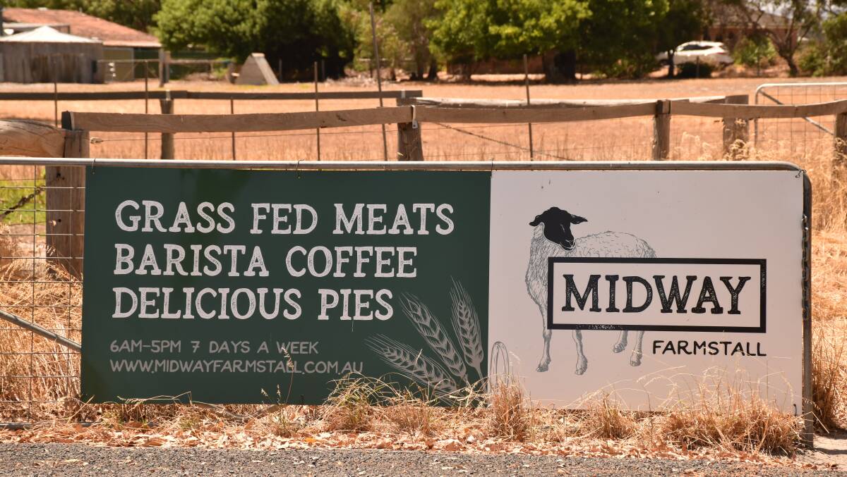 Look for Midway Farmstall on the corner of Paull Road when travelling on the Forrest Highway.