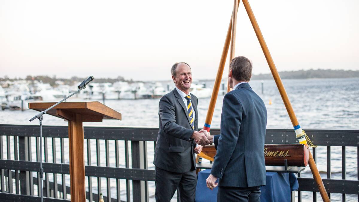 In 2018, Trevor Badger presented the bow of a boat that he had lovingly restored, back to Christ Church Grammar School, where he had boarded from 1979 to 1983.