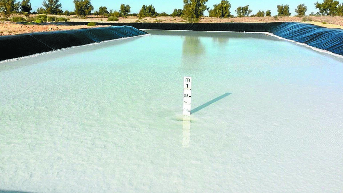 A solar evaporation pond trial at Lake Wells north east of Laverton. 