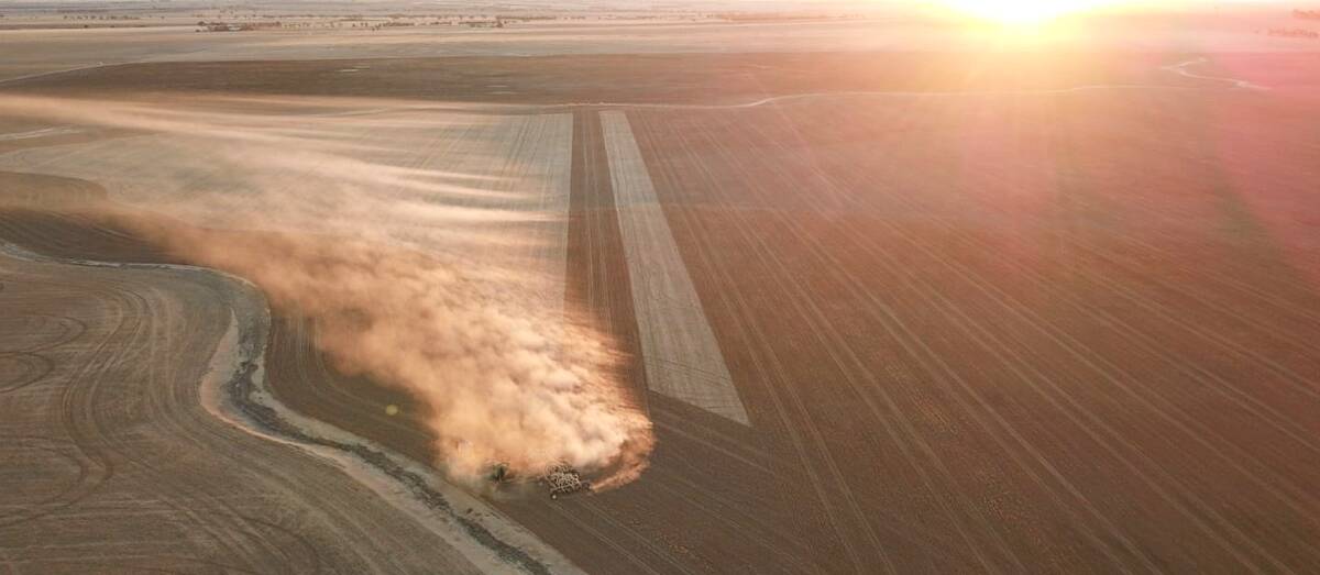Mike Southall, a farm hand on Kevin Walsh's property at Doodlakine, sent in this great aerial image of seeding.