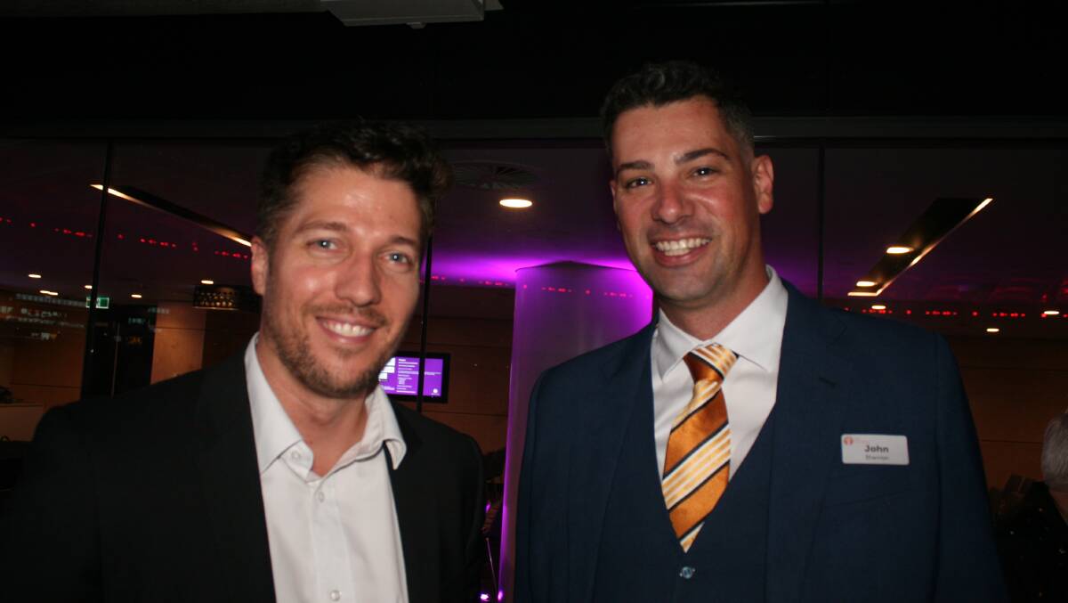  Bankwest senior relationship manager Ben Coman (left) and Vegetables WA chief executive officer John Shannon.