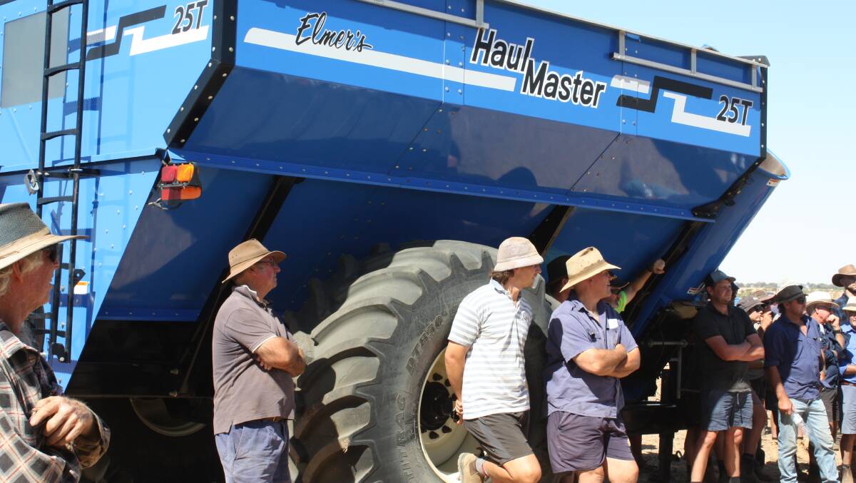 This Elmers Hall Master 25 tonne chaser bin sold for $100,000.