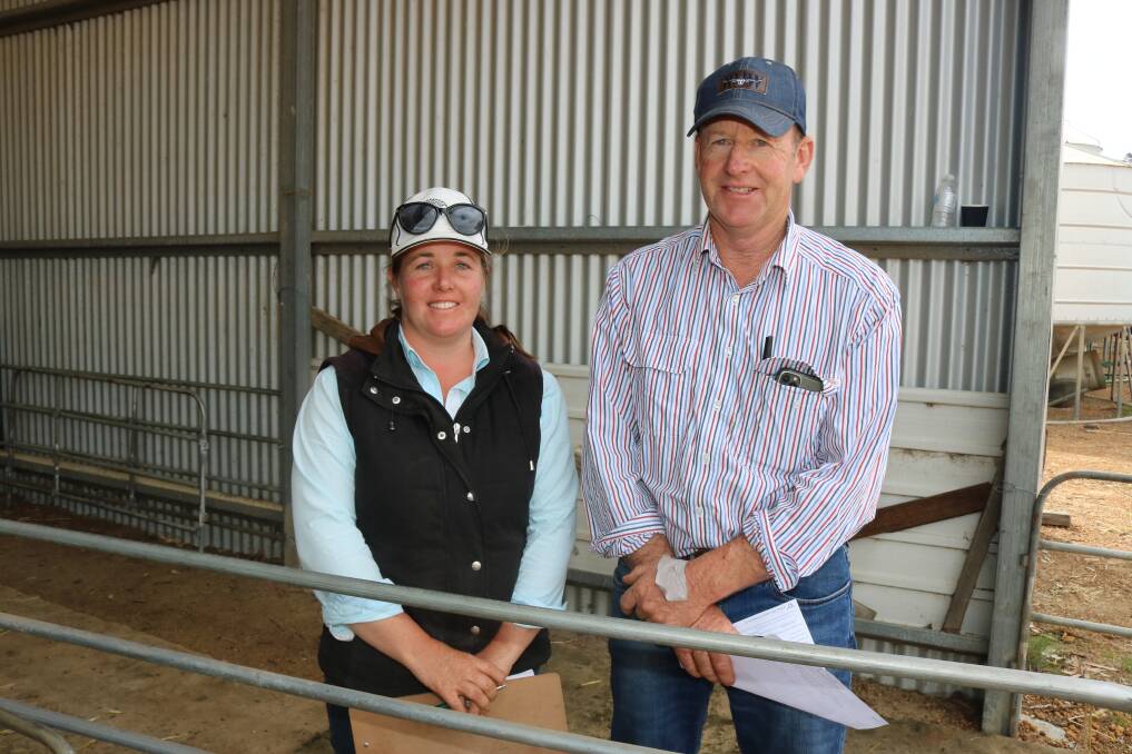Clare Webster and Stephen Beech, Tenterden, tallied up a number of purchases during the sale at Coromandel last week.