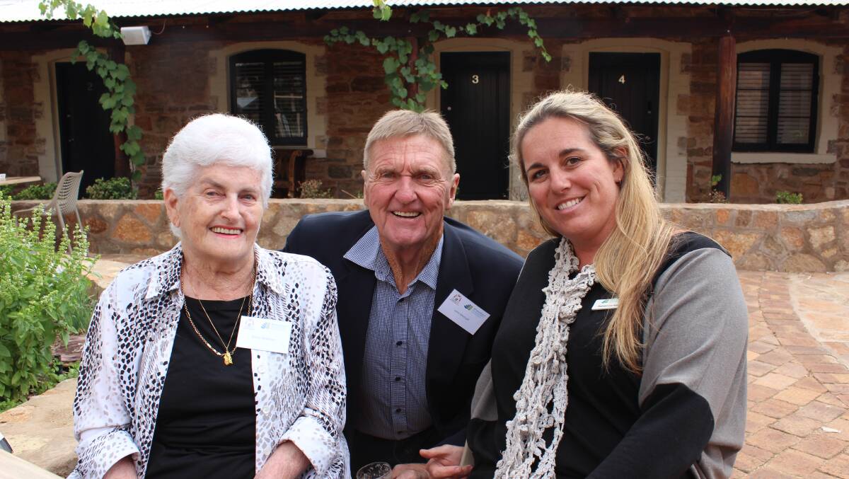  Ms Newman's mother and partner, Noela Newman and John Metcalf with WDC colleague Rebecca Kelly, Gillingarra.