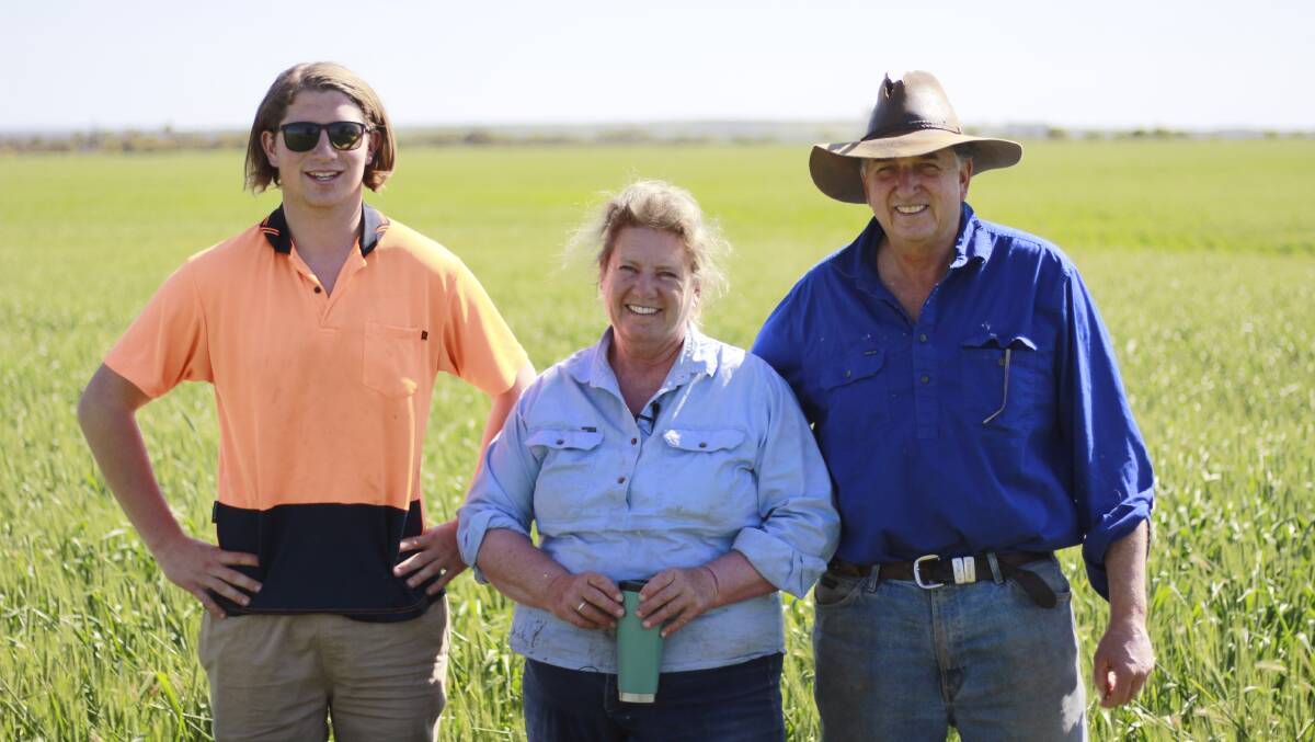 Matthew Haggerty (left) and his parents Dianne and Ian Haggerty have taken their passion for growing wool to the next level and their commercial Merino enterprise has a global reach. Also involved in the familys run operation are Matthews brothers James and Joshua.