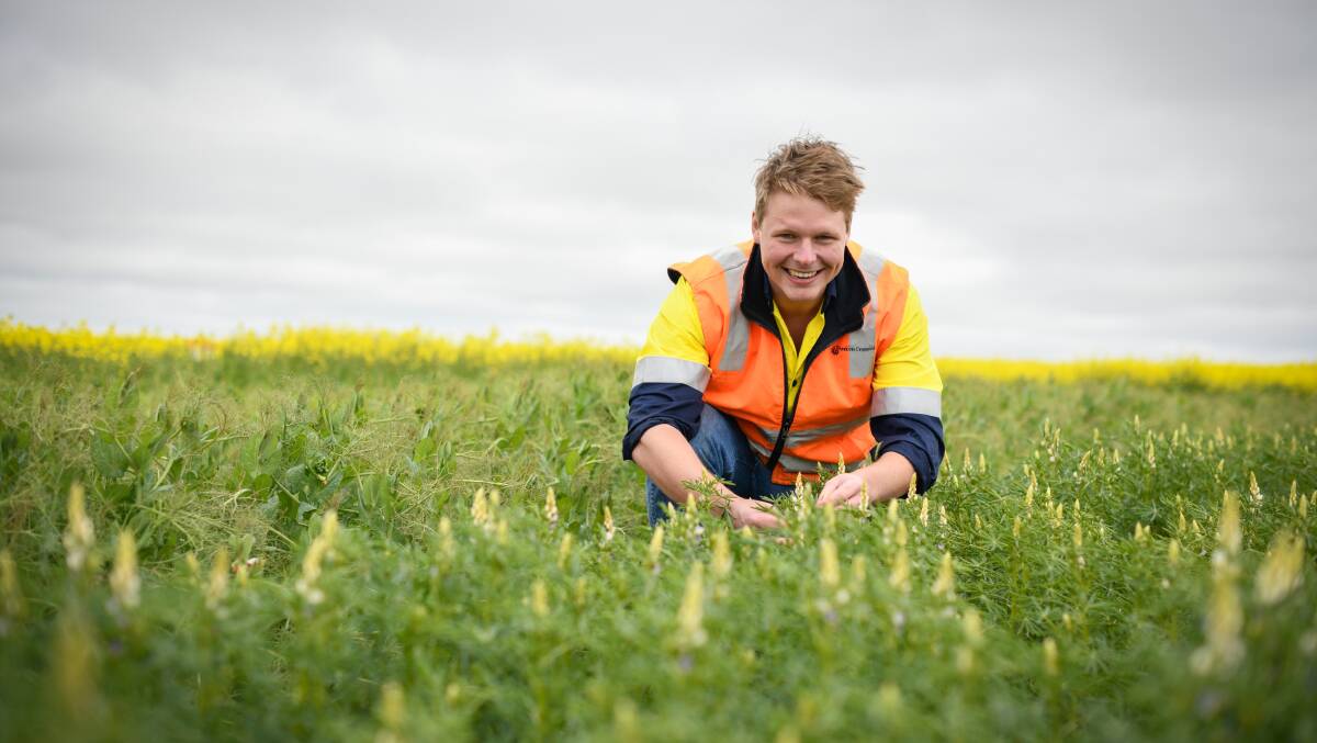  Charlie Watson grew up in Adelaide but is now the farm manger for Warakirri Cropping's property at Burracoppin.