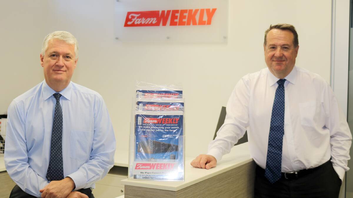 Farm Weekly general manager Trevor Emery (left) and editor Darren O'Dea. As we all negotiate the uncharted waters with COVID-19, Farm Weekly will continue to deliver trusted and accurate information to our readers.
