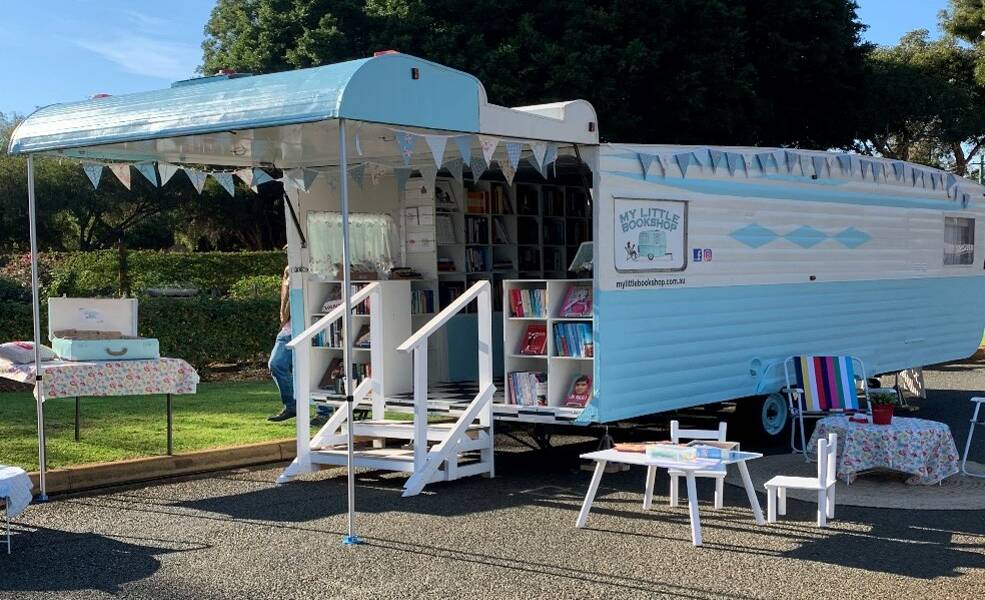 Audrey, the My Little Bookshop caravan, pops up at markets around Perth and in the country.