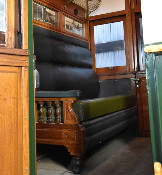 Apart from the turned spindles and jarrah fittings, first-class carriages were located between the wheels giving passengers a smoother ride than that of the second-class cars. Every carriage had its own toilet and these also have been restored.