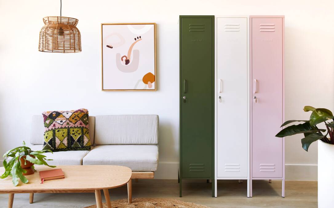  Showcasing the ever popular Skinny Lockers, the ultimate in stylish storage and organisation. Photo by: Mustard Made.