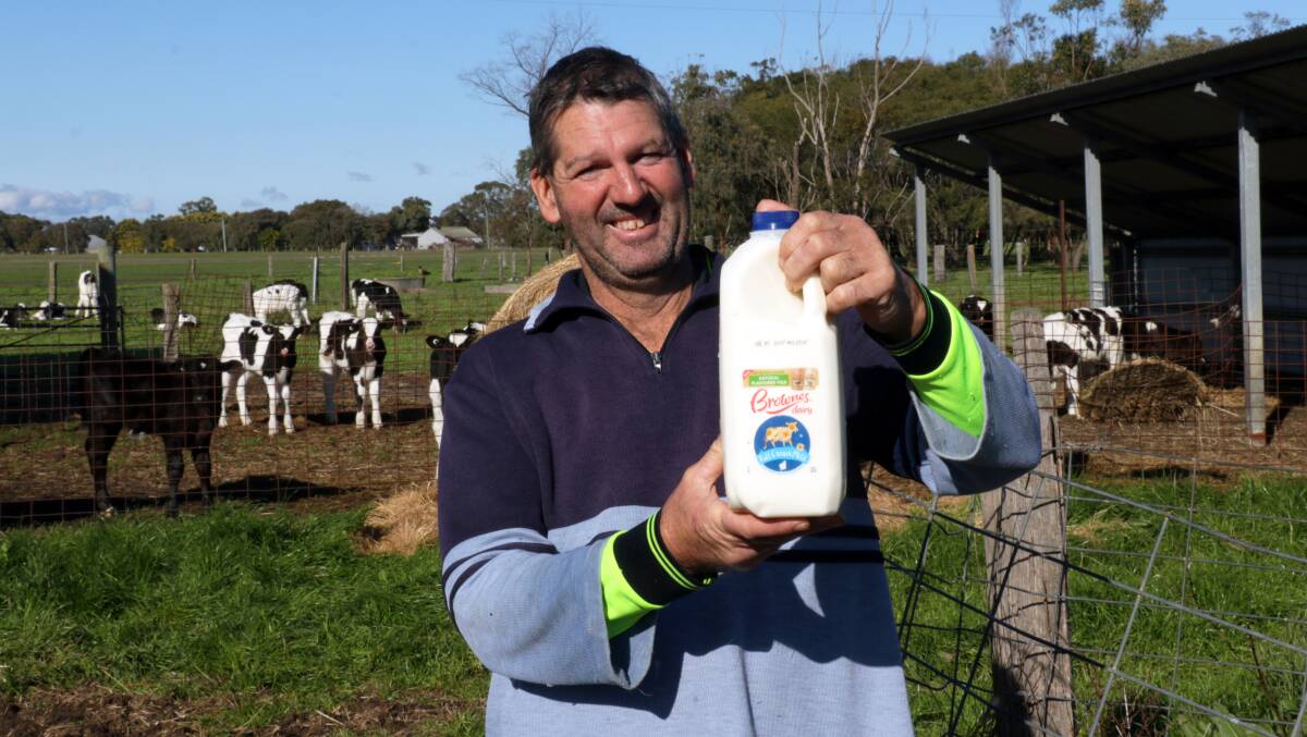 Former truck driver turned dairy farmer Glen Adams at the Capel dairy farm he and a friend are leasing to get a start in the dairy industry.