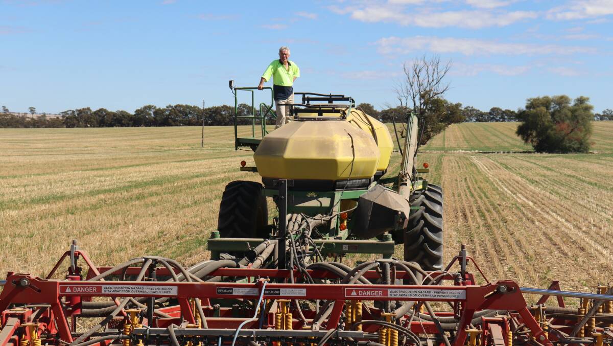 While he may be pictured here with his seeding rig, Greg Packham, Tammin, is more at home on the sprayer.