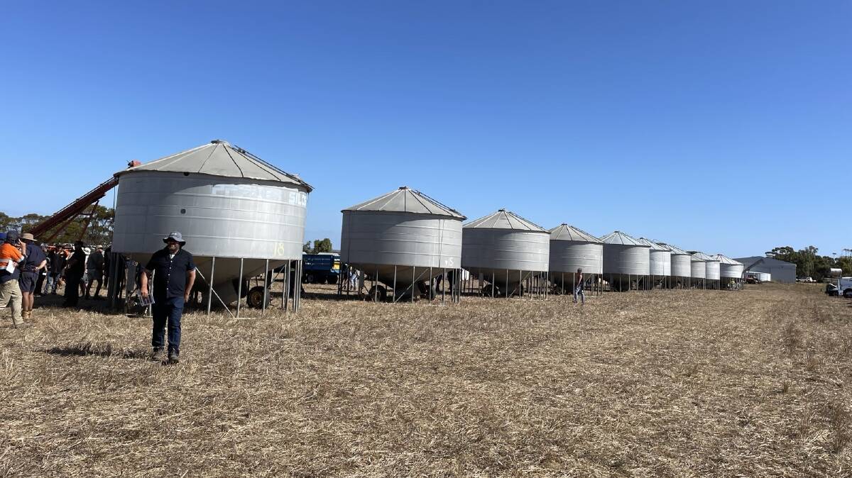 There was strong demand for all of the grain handling equipment, including this line of field bins.