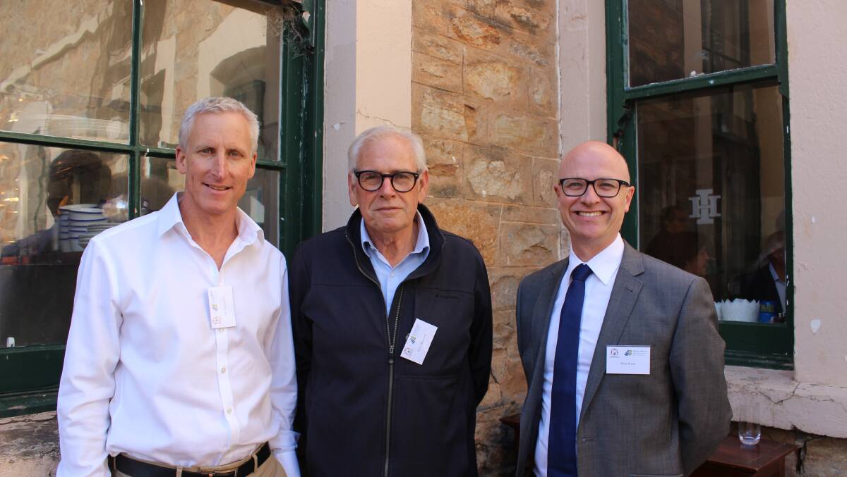 Former WDC chairman and current Pastoral Lands Board chairman Tim Shackleton (left), Great Southern Development Commission chief executive officer Bruce Manning and Department of Water and Environmental Regulation director general Mike Rowe.