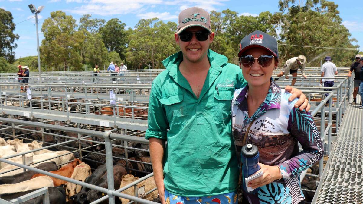Sam and Leah Ellard, Argyle, were looking for cattle at the Nutrien Livestock Boyanup store sale last week.