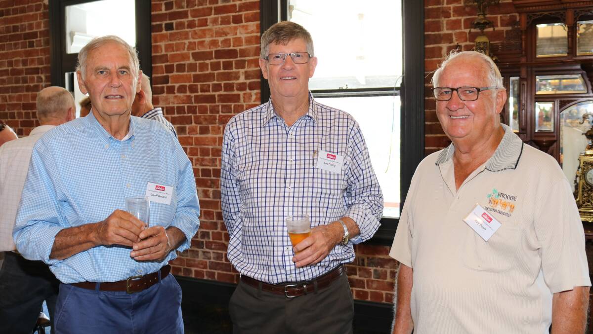 Geoff Rochi (left), Dunsborough, Les Chitty, Narrogin and Roy Dunn, Shoalwater, all had a bit of a drive to attend the event.