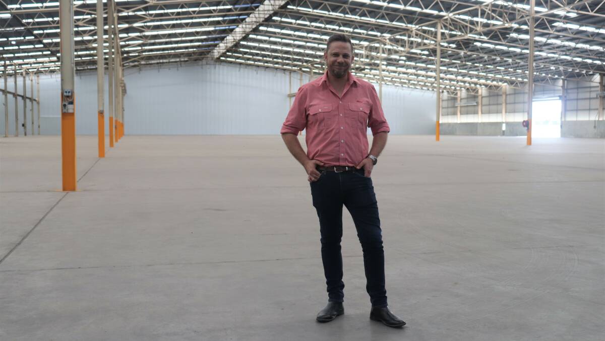  Operations manager Ryan Fletcher inside the East Rockingham warehouse that from July 1 will be the new headquarters of Elders wool business in Western Australia. It will be the first time since the 1980s that Elders has operated its own woolstore with its own warehousing staff.