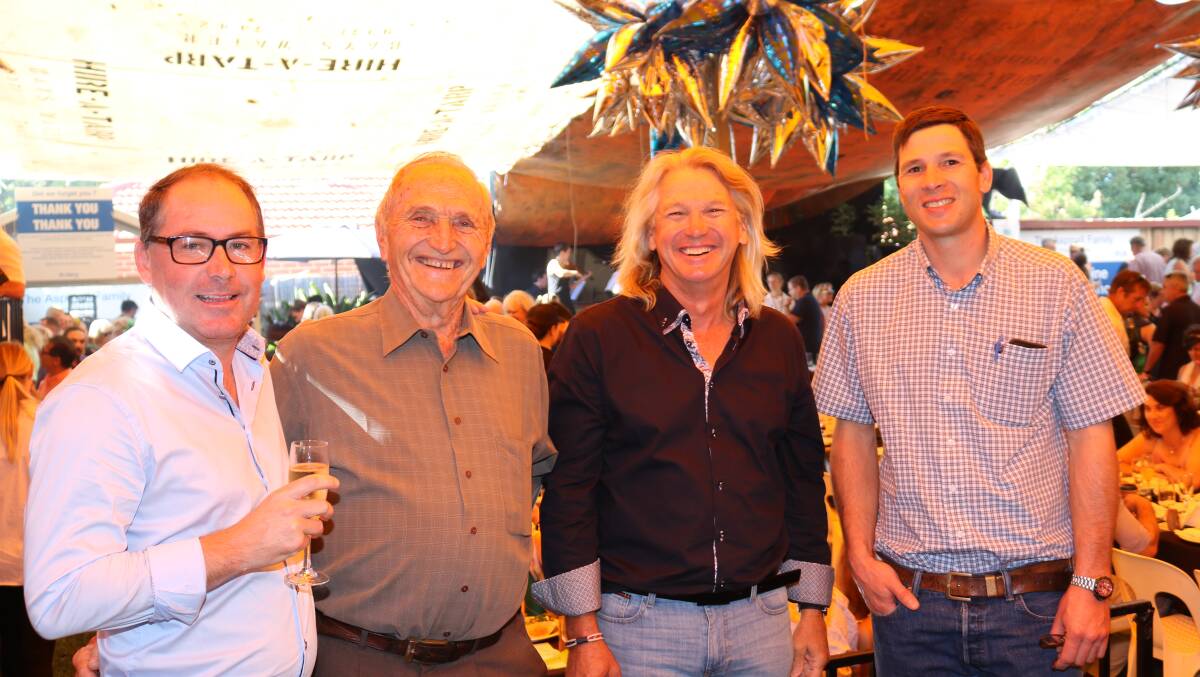 Part of the Esperance crew doing their bit for charity were Sascha Bozanich (left), Afgri, former machinery dealers Doug and Warren Slater and Joe Limbaugh, Afgri.