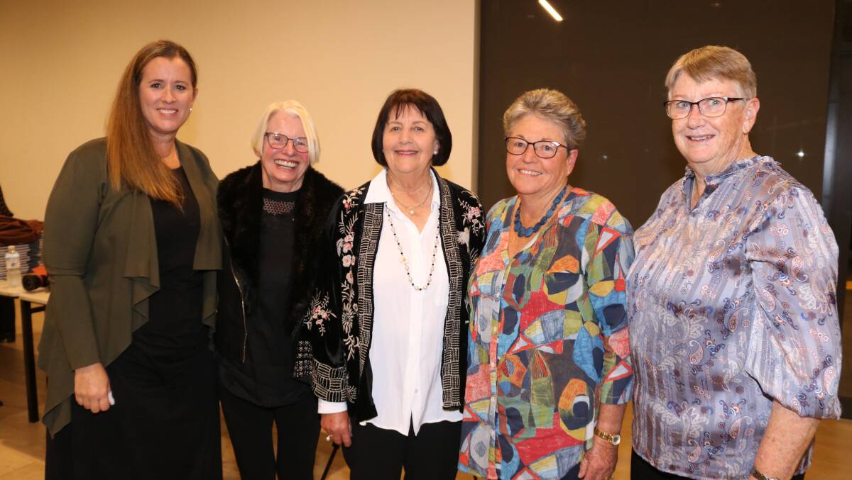 The women behind February Firestorm, Voices from the Smoke, Kellie Bell (left), Val Downing, Jenny Pitman, Sue Courboules and Jackie Jones, all from Corrigin. They completed the project with support from the Corrigin Community Development Fund Committee. 