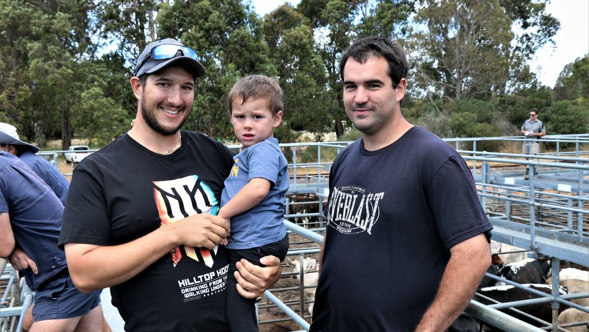 Damian, Rocky and Devon Pazzano, Waroona, sold steers for $1828 in the sale.