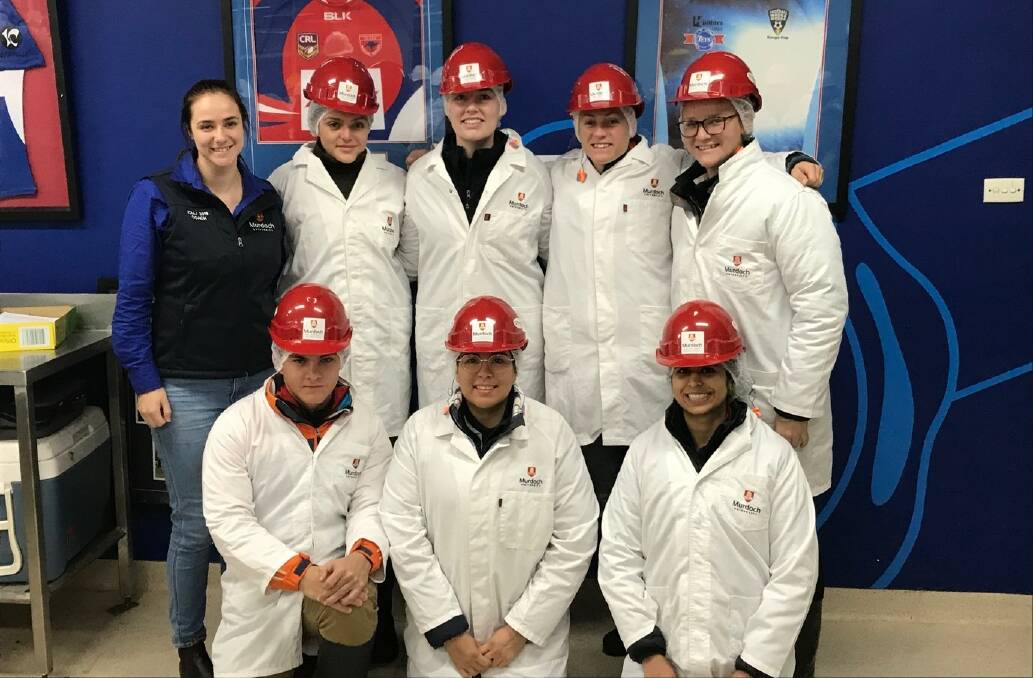 The Murdoch University team, ready to go into the beef judging competition held at Tey's Wagga Wagga, New South Wales.