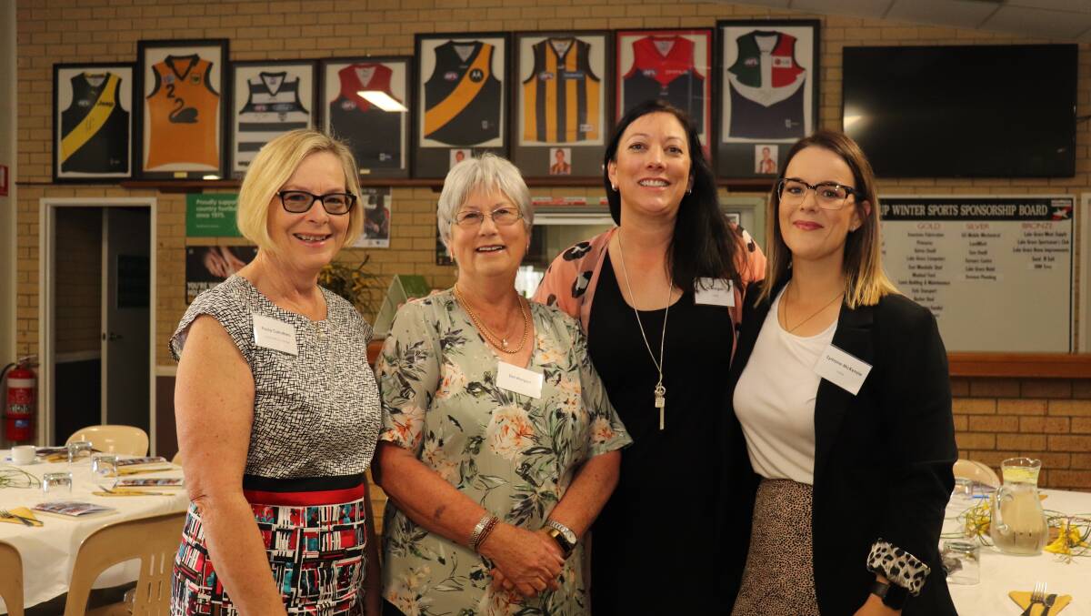 Ladies from Lake Grace were farmer Paula Carruthers (left), grower and SandnSalt co-business owner Dot Morgan, Lake Grace Visitor Centre co-ordinator Jo Morgan and Rural Contracting owner Symone McKenzie.