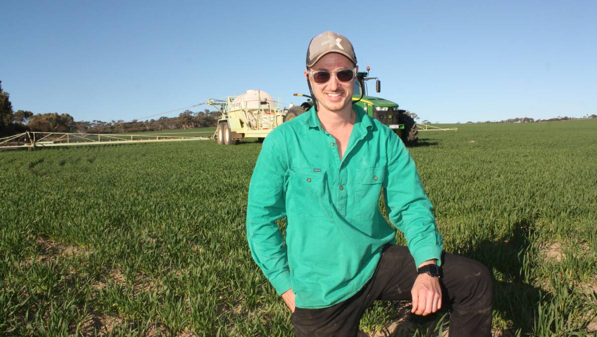  Designated sprayer driver Matt Richards is embracing technology his father Darryl could only dream about at the same age.