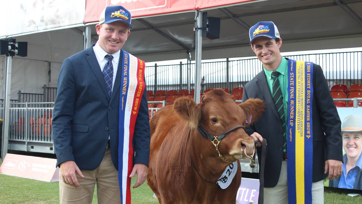 The 2024 NSW Young Auctioneers Competition winner Darcy Howard, MCC Chudleigh Dobell, Forbes, and runner-up Jaiden Burke, Nutrien Ag Solutions, Wagga Wagga. Picture by Hayley Warden