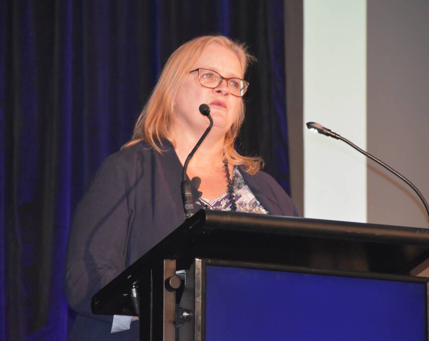 Dr Melissa McEwen, principal regulatory officer at the live animal exports division within the Department of Agriculture, speaking at Beef Australia in Rockhampton this month.