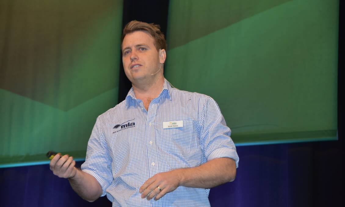 INSIGHTS: Meat & Livestock Australia's market intelligence manager Scott Tolmie speaking at Red Meat 2019 in Tamworth.