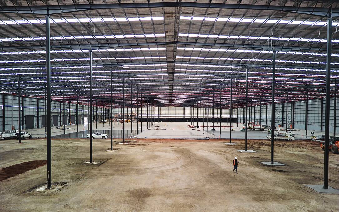 Bigger than the MCG, inside Elders Ltd's new wool store at Ravenhall, west of Melbourne. Picture from Dexus