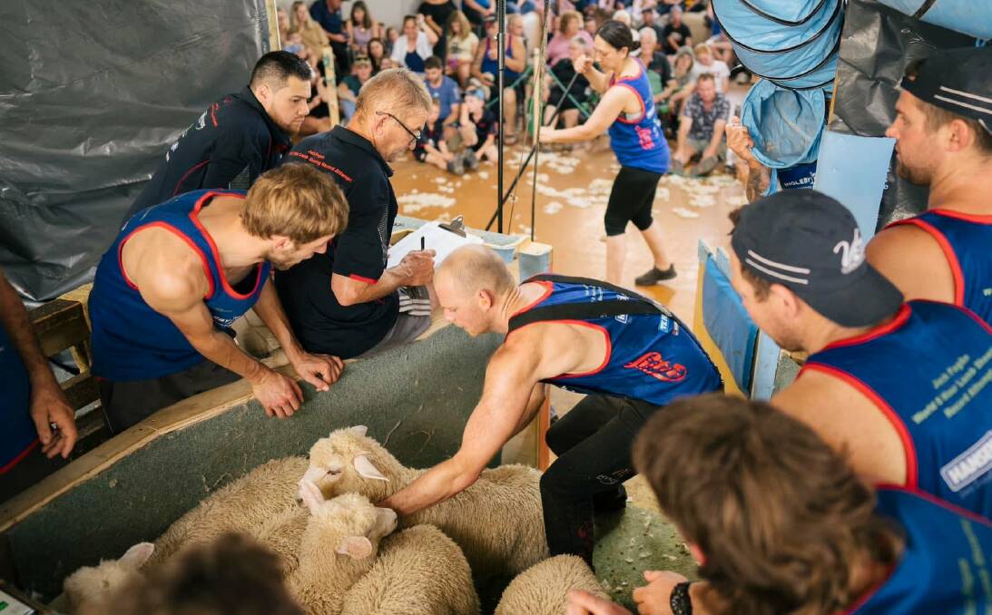 A packed shed witnessed Jack Fagan break an shearing endurance world record late last week. Picture from Jack Fagan record attempt, Facebook.