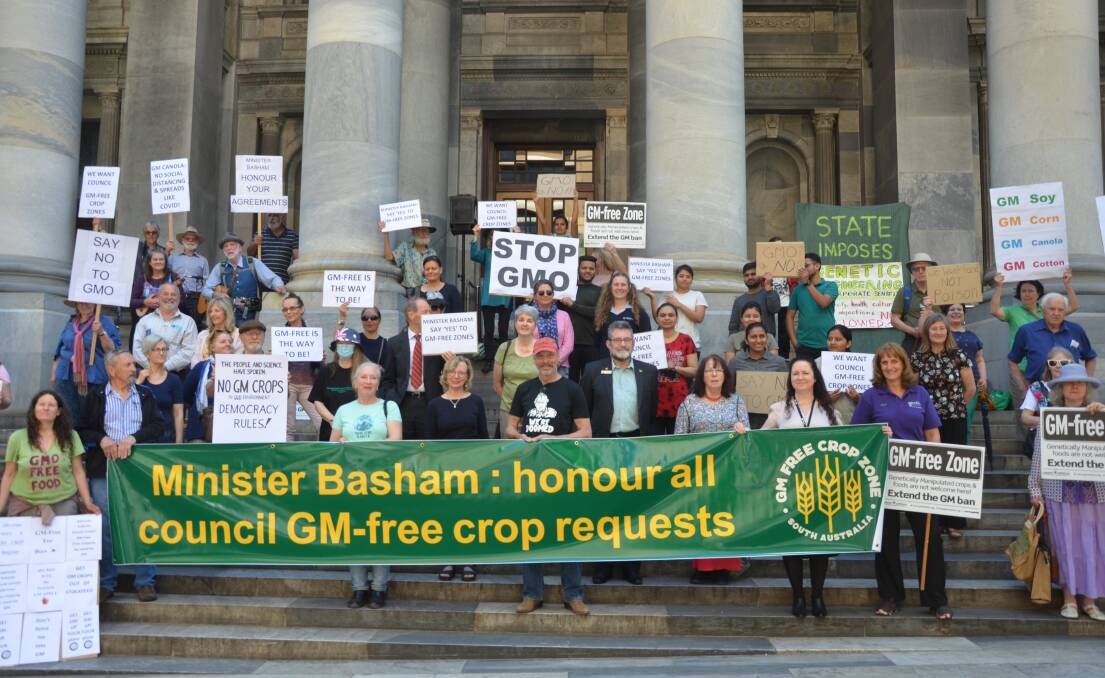 A GM food protest in South Australia in 2020. Picture: Stock Journal.