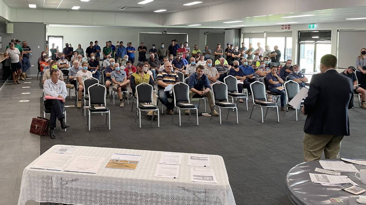RECORD PRICES: A packed house at Kaniva in Victoria's Wimmera witnessed a district record price of $11,000 an acre paid by a neighbour for a cropping country back in February.