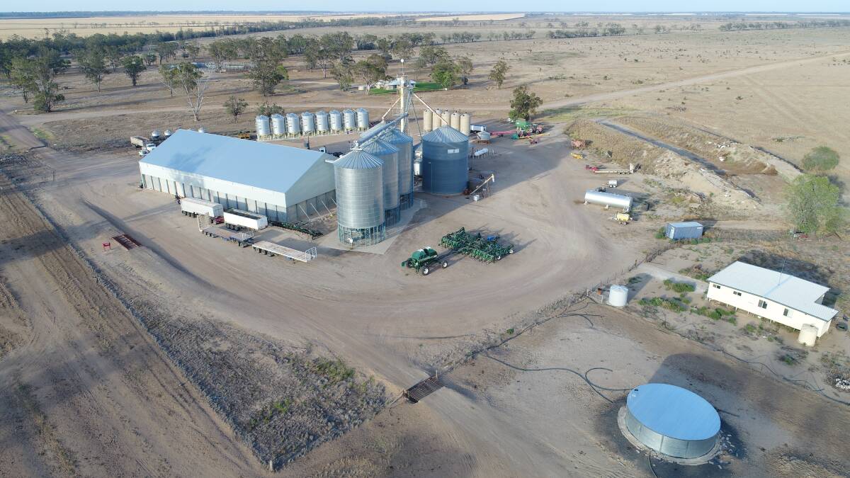  The machinery sheds, workshop, 10,000 tonne grain complex with weighbridge on South Callandoon.