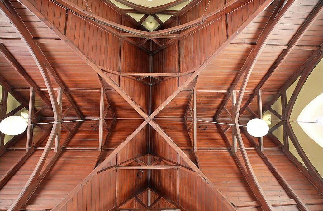 The stunning ceiling of the church.