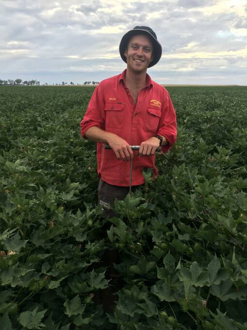 COTTONING ON: Billy Browning is keen to learn what farmers in other parts of the world are doing to grow cotton more efficiently.