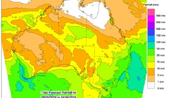 The Bureau of Meteorology (BOM) eight day forecast shows southern and western Australia may finally see some rain after a dry autumn.