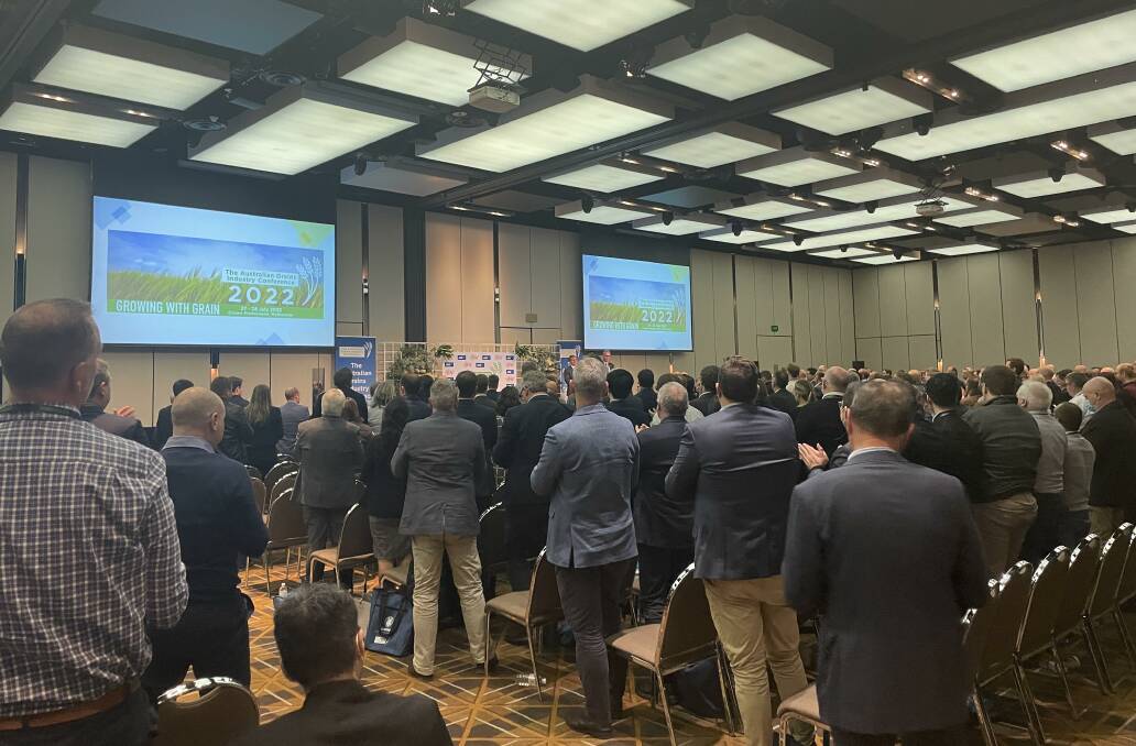 ROUSING RECEPTION: Mykola Gorbachov, Ukraine Grain Association president, received a standing ovation at last week's Australian Grains Industry Conference.