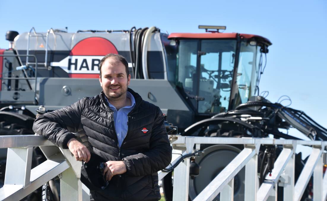 HARDI BREED: Hardi Australia national sales manager Zac Harnett at the Mallee Machinery Field Days earlier this week.