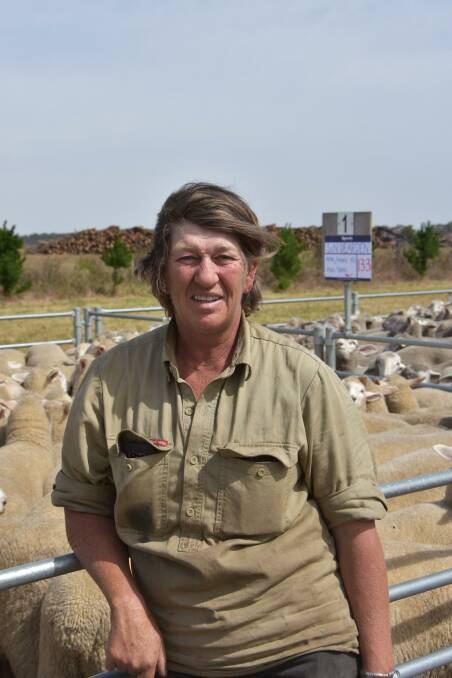 Natalie Dearden, Bringalbert South, was thrilled with the $174 paid for her top pen of wethers at Edenhope.