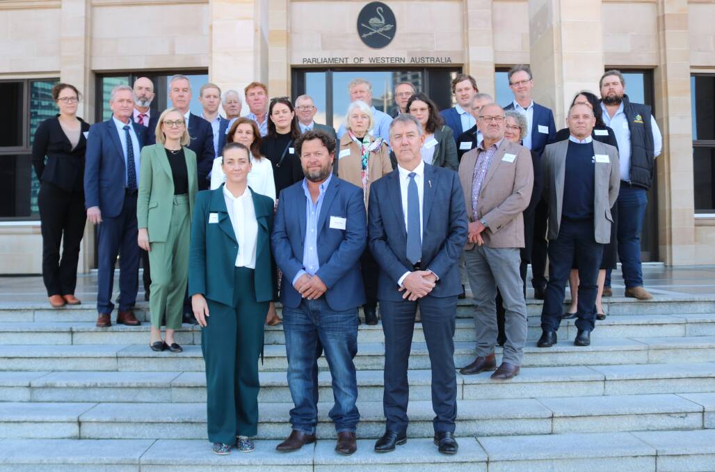The group of farmers, politicians, peak body members, industry stakeholders and community members attended WA state parliament to represent the entire live sheep export supply chain