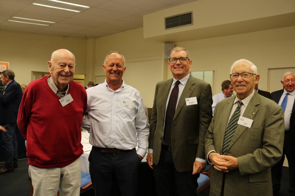 Father son pairings included Peter Glasfurd (left), Subiaco and his son David, Moora, with Richard Keamy, Bicton, and his father Glen, Wembley.