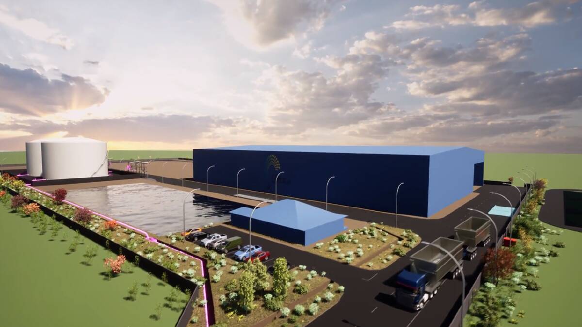An artists impression of the new fertiliser storage facility which is being built next to CBH's Kwinana Grain Terminal.