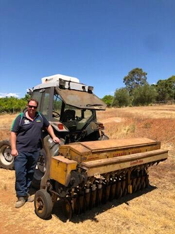 Ben Tully has enjoyed the journey of putting in a small crop with this small seeder and other old machinery.